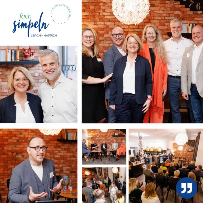 Fachsimpeln mit Lerch + Happich Eiblicke in unseren ersten Wissens- und Netzwerkabend